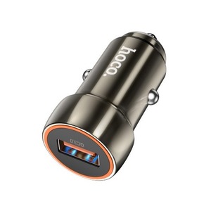 Автомобильное зарядное устройство hoco 6931474770271 Z46 металлический серый