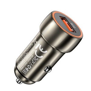 Автомобильное зарядное устройство hoco 6931474770271 Z46 металлический серый