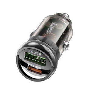 Автомобильное зарядное устройство hoco 6942007611305 Z53A черный