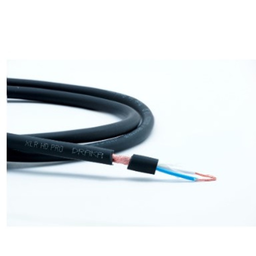 Кабель микрофонный в нарезку Draka DR XLR PRO FLEX 2x0.34mm2 BK 500DW