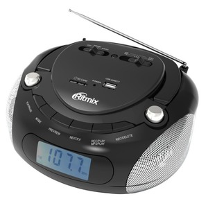 Музыкальный центр Ritmix RBB-030BT black-silver