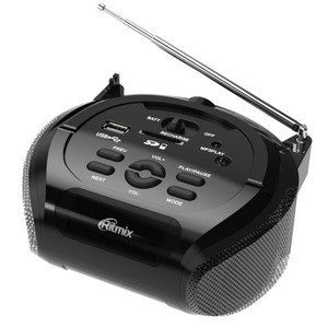 Музыкальный центр Ritmix RBB-100BT black-silver