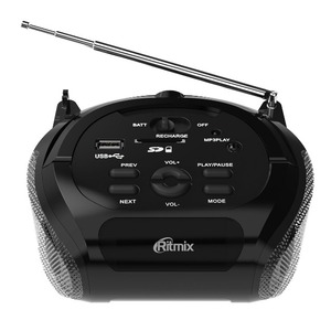 Музыкальный центр Ritmix RBB-100BT black-silver