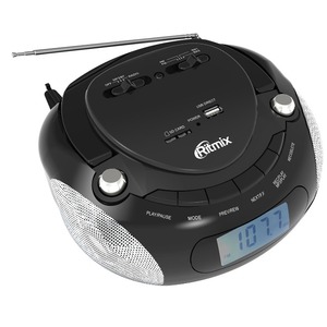 Музыкальный центр Ritmix RBB-100BT black-silver