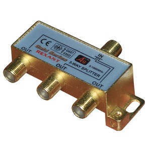 Антенный разветвитель Rexant 05-6102-1 ДЕЛИТЕЛЬ ТВ Краб х 3 + 4шт. F-BOX 5-1000 МГц Gold (1 штука)
