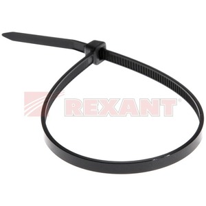 Хомут нейлоновый (кабельная стяжка) Rexant 07-0201-4 черный 3.0 х 200мм (100 штук)