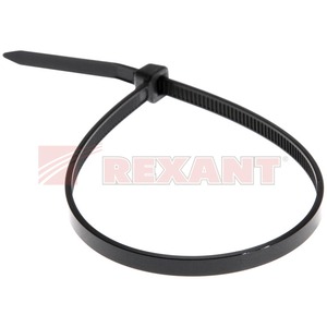 Хомут нейлоновый (кабельная стяжка) Rexant 07-0201-5 черный 5.0 х 200мм (100 штук)