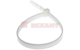 Хомут нейлоновый (кабельная стяжка) Rexant 07-0202 белый 8.0 х 200мм (100 штук)