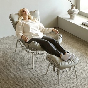 Кресло-качалка Liam с пуфом Eureka ERK-LS02-GY