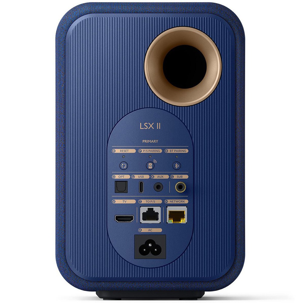 Колонка полочная KEF LSX II Cobalt Blue + KEF S1 Floor Stand Blue