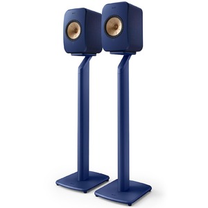 Колонка полочная KEF LSX II Cobalt Blue + KEF S1 Floor Stand Blue