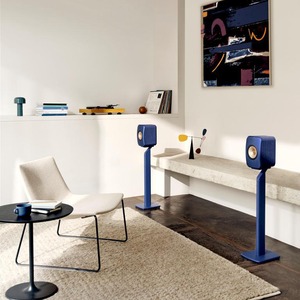 Колонка полочная KEF LSX II Cobalt Blue + KEF S1 Floor Stand Blue