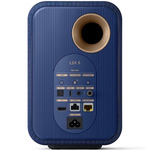 Колонка полочная KEF LSX II Cobalt Blue + KEF S1 Floor Stand Blue