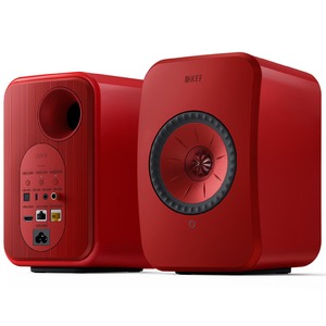 Колонка полочная KEF LSX II Lava Red + KEF S1 Floor Stand Red