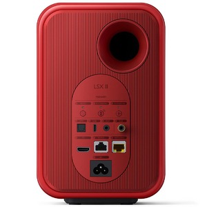 Колонка полочная KEF LSX II Lava Red + KEF S1 Floor Stand Red