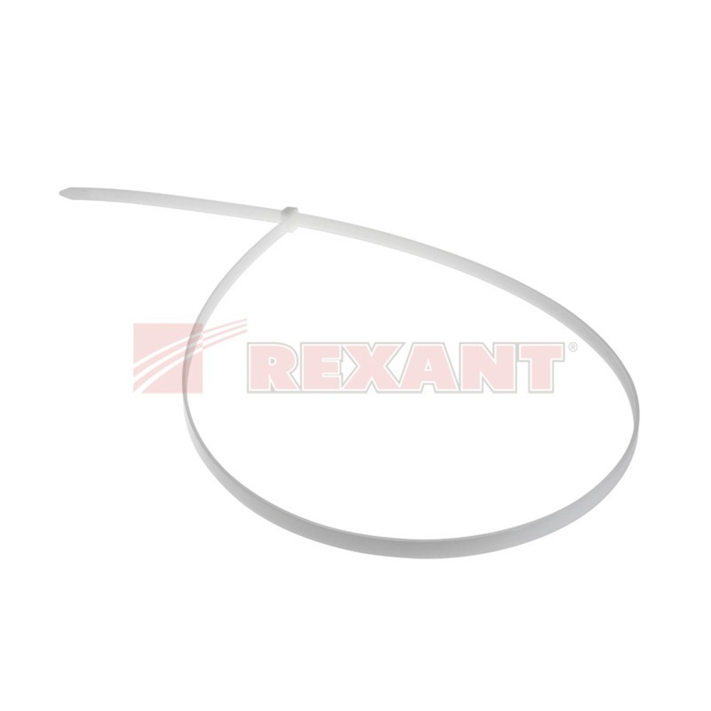 Хомут нейлоновый (кабельная стяжка) Rexant 07-0900 белый 9.0 х 900мм (100 штук)