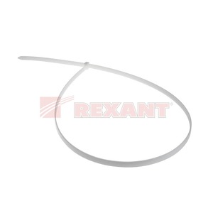 Хомут нейлоновый (кабельная стяжка) Rexant 07-1020 белый 9.0 х 1020мм (100 штук)