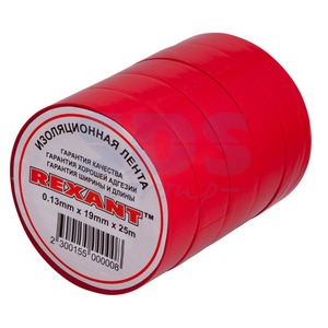 Изолента Rexant 09-2204 Изолента 19мм х 25м красная (1 штука)