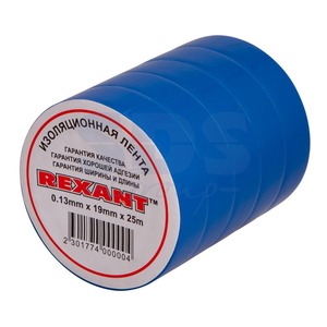 Изолента Rexant 09-2205 Изолента 19мм х 25м синяя (1 штука)