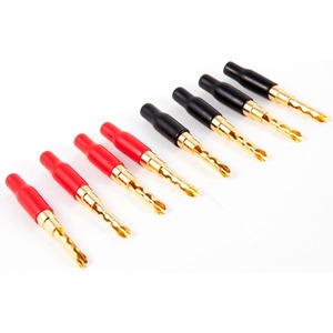 Разъем Акустический Black Rhodium Gold Plated Z Plug Screw Banana Red