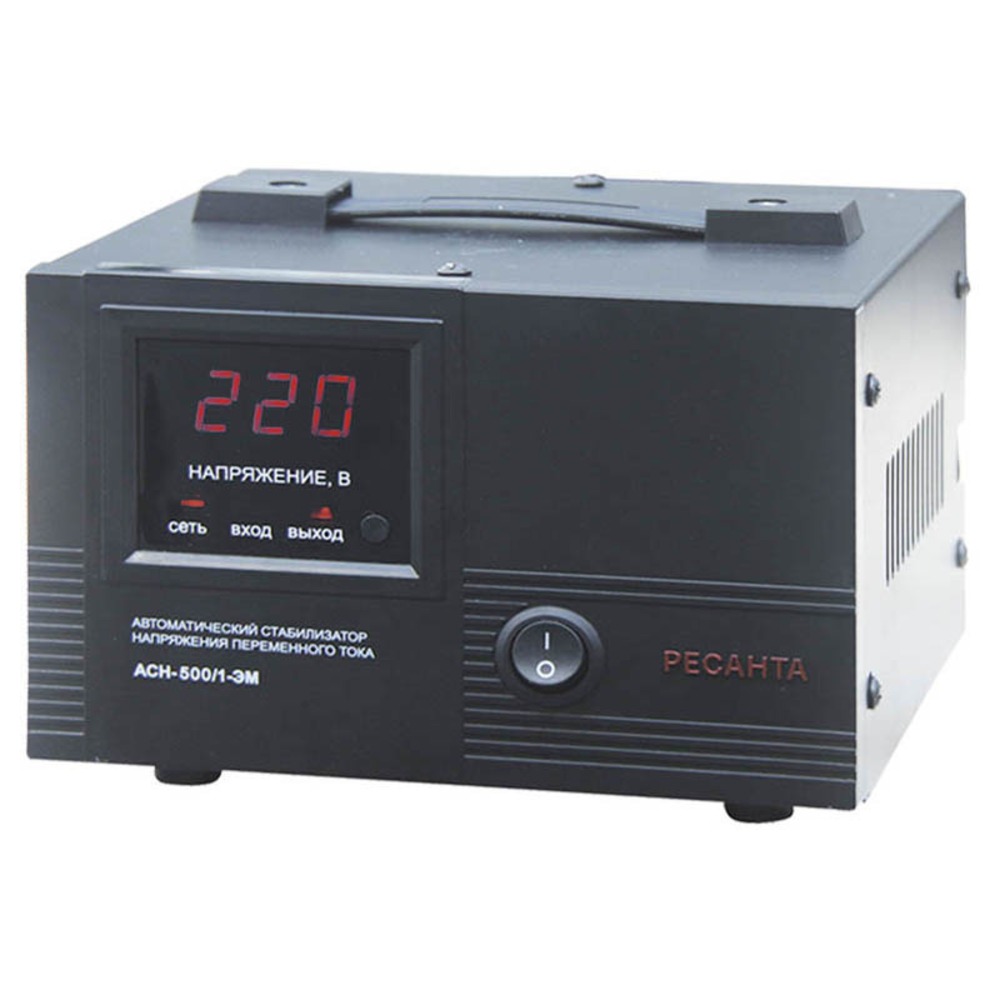 Стабилизатор бытовой Ресанта АСН-500/1-ЭМ - характеристики, техническое ...