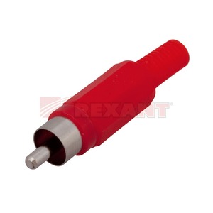 Разъем RCA (Папа) Rexant 14-0403 Штекер RCA Красный (1 штука)