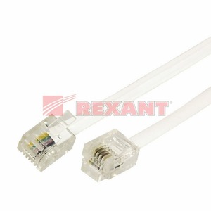 Кабель Телефонный Rexant 18-3021 белый (1 штука) 2.0m