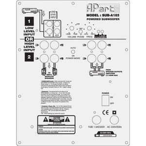 Сабвуфер концертный Apart SUBA165-W